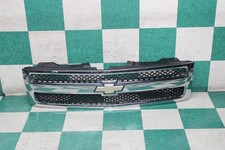 Scuff 07-11 Silverado Chrome Front Upper Grill Panel Assembly Oem Wty Oe Wty