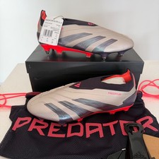 Adidas Predator Elite LL SG Silver Carbon Solar Red Soccer Cleats IF6319 Mens 9