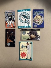 MIAMI MARLINS BASEBALL VINTAGE GAME SCHEDULES LOT OF SIX DIFFERENT STOP LOOK BID