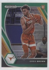 2021-22 Panini Prizm Draft Picks Green Prizm Greg Brown III #27 Rookie RC g7c