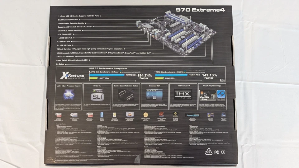 ASRock 970 Extreme4, AM3/AM3+, Placa-mãe AMD, AMD Sempron 145, 4GB DDR3 - Imagem 2 de 4