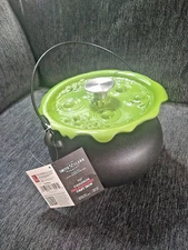 Smith & Clark Black Cast Iron Pot Cauldron New 4qt Halloween Decor FREE SHIP