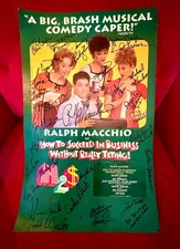 How to Succeed in Business Window Card – Cast Signed – Ralph Macchio  (H2$) 1996