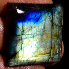 100 Natural Labradorite Square Shape Cabochon Gemstone 33 Ct 23X22X7 mm A-11750