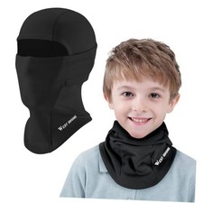 Kids Balaclava, Unisex Ski Mask Kids, Neck Warmer Gaiter Fleece Black