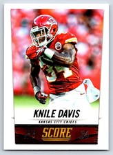 2014 Score 111 Knile Davis    Kansas City Chiefs Football Card