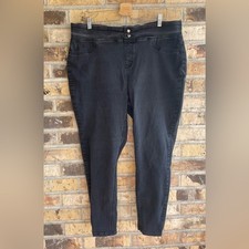 Terra  Sky Washed Black Jeggings 1X 16W-18W 