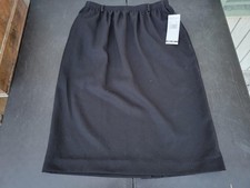 Alfred Dunner Skirt Womens 12 Black Straight Pull On Elastic Waist Knee Length