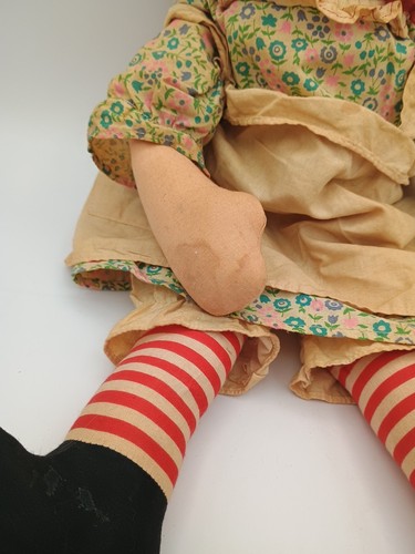Bambola vintage in stoffa Knickerbocker Raggedy Ann - altezza 16" - Foto 6 di 12