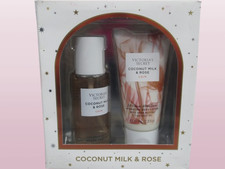 VICTORIA'S SECRET COCONUT MILK  ROSE CALM FRAGRANCE MIST  LOTION 2.5 OZ NWB
