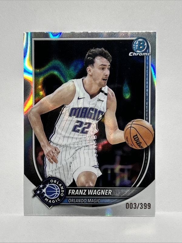 2025 Bowman Chrome #BCV-95 Franz Wagner Lava Refractor 3/399 Orlando Magic⭐️⭐️