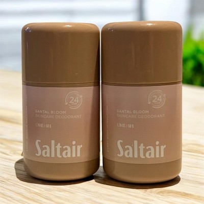 2 SEALED SALTAIR SANTAL BLOOM DEODORANT 24 HR PROTECTION 1.76 OZ EACH