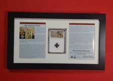 Widows Mite Ancient Coin NGC Certified Judean Prutah 103-76 BC VG Framed Display