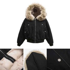 Brand New Fleece Lined Jacket Mens Winter Coat Fleece Lining Hooded Neckline