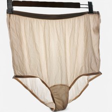 Vintage Cabernet Granny Panties Mushroom Nude Beige Sz 9 48 Silky Sheer Nylon