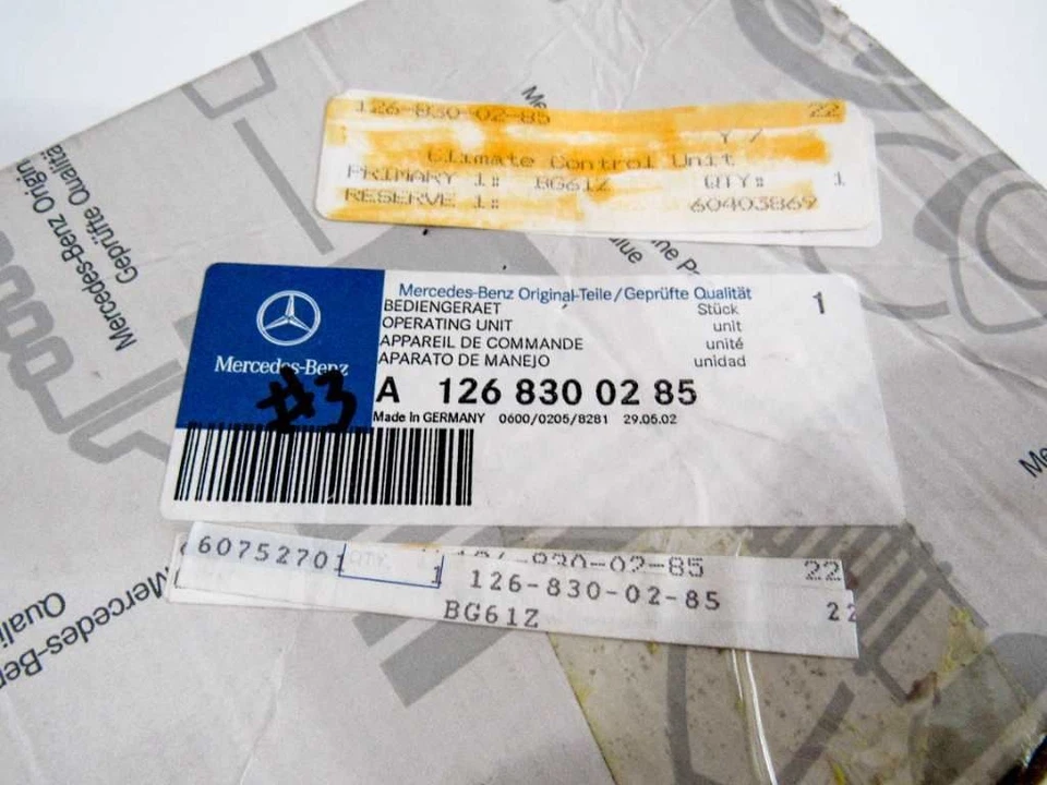 Unidad de control de clima climatización 81-85 Mercedes W126 Clase S 1268300285 NUEVO GENUINO Foto 3 de 4