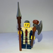 NEW REAL LEGO Viking Warrior Knight Minifigure with Spear and Axe