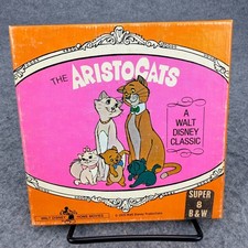 Walt Disney The Aristocats Super 8 B/W Film 1970 Home Movies Reel with Box
