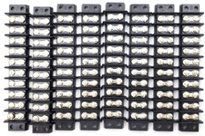 Lot of 8 Cinch 10 Position Dual Row Screw Terminal Blocks Phenolic Heavy Duty
