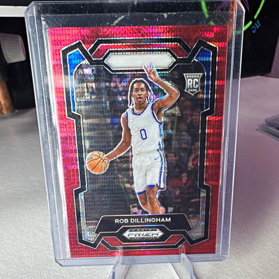 2024-25 Panini Prizm Draft Picks #6 Rob Dillingham Red Pulsar /299 RC KY