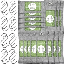 16 Pack Bamboo Charcoal Air Purifying Bag, Activated Charcoal Bags Odor Absor...