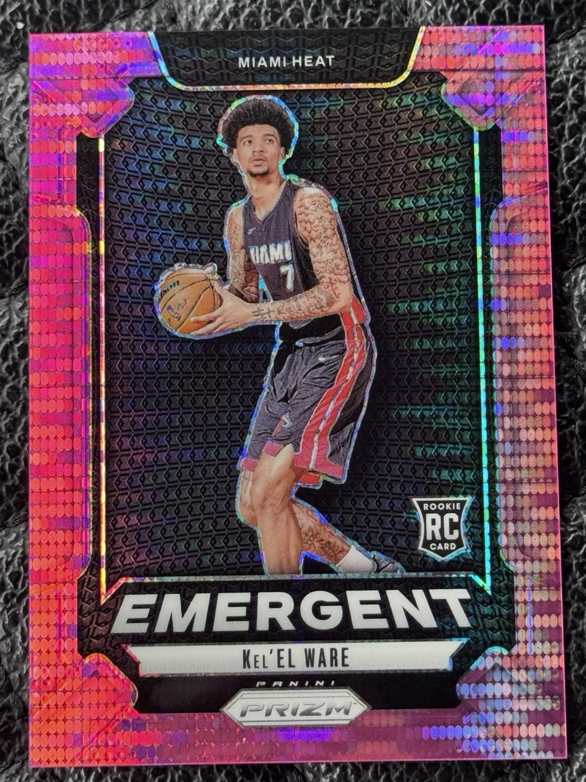 2024-25 Panini Prizm Kel’el Ware Rookie Pink Pulsar Prizm #2 Emergent (RC) /42