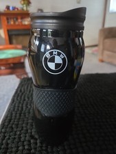 Bmw Thermal Tumbler Stainless Steel Black Lid Silver Lining