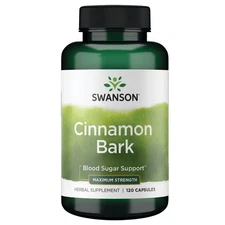 Swanson Maximum-Strength Cinnamon Bark 120 Capsules