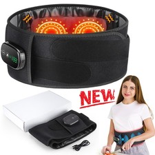 Electric Lower Back Massager for Pain Relief Heated Vibration Waist Lumbar Belt