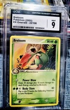 RARE Pokemon 2005 Breloom EX Emerald 22/106 MINT CGC 9 on eBay
