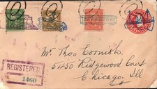 1930 Chicago Registered Cover - Train, Car, Streetcar, Ship Cancels