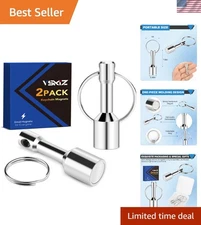 2 Strong Keychain Magnet for Testing Brass- Jewelry, Precious Metal Verifier