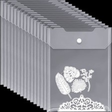 30 Pieces Large Stamp and Clear Die Storage Pockets Scrapbooking Storage Enve...