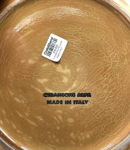 Crate & Barrel Autumn Ceramiche Alfa Grapes Apples Lemons Made in Italy 9.75” - Picture 4 of 6