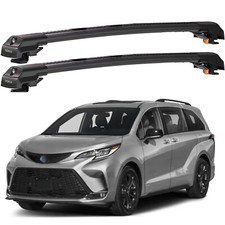 Roof Racks Cross Bars Lockable Black Aluminum For Toyota Sienna 2021-2026