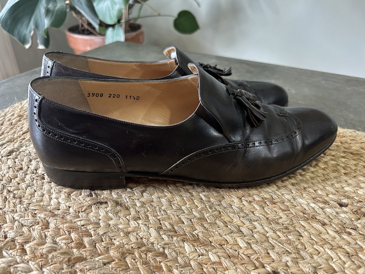 Salvatore Ferragamo Studio Mens Dark Brown Tassel Loafers 