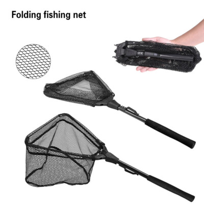Folding Fishing Net Mesh Fish Landing Net Collapsible Foldable
