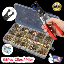 115X Spring Hose Clamp/Plier 6-10mm Water/Fuel Line Pipe Air Tube Clip Fasteners