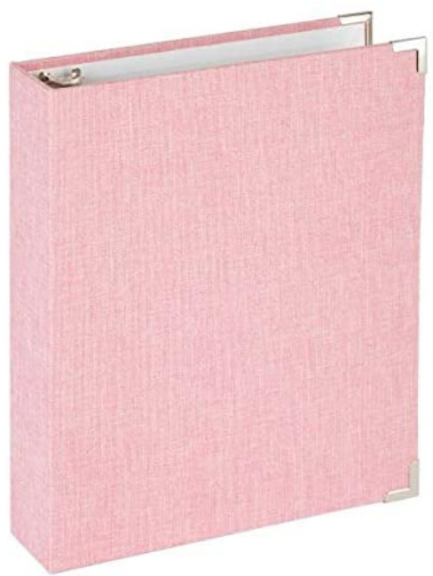 Office Depot Mini Fabric 3-Ring Binder, 1" Round Rings, Pink