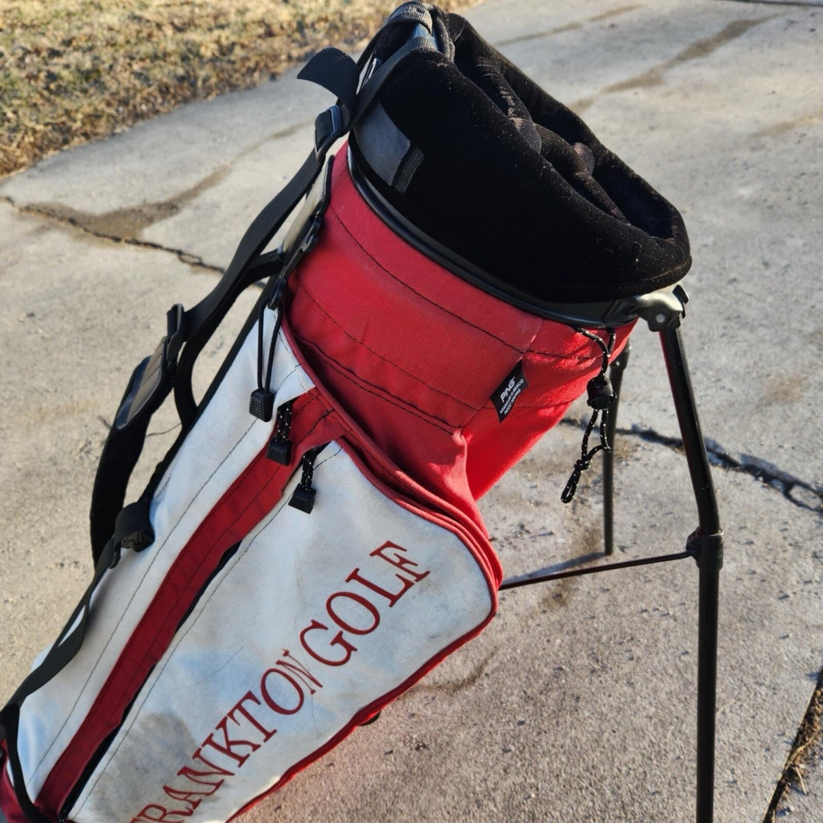 Vintage Ping Karsten FRANKTON EAGLES Golf Stand Bag 4-Way w/ Dual