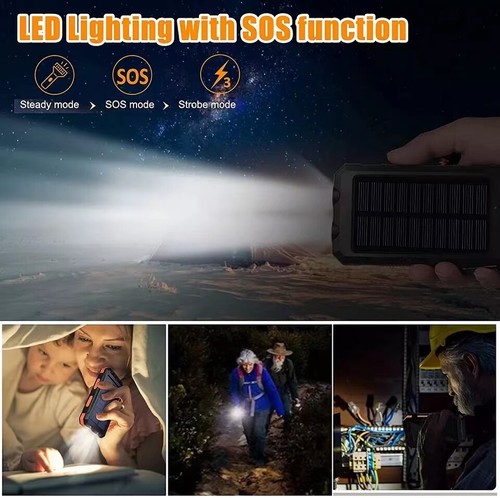 20000mAh Fast Solar Power Bank Portable External Battery Charger for Cell Phone - 第 10/11 張圖片