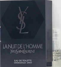 YSL La Nuit De L'Homme EDT Vial Spray For Men 0.04 / 1.2 ml Oz Sample Size!