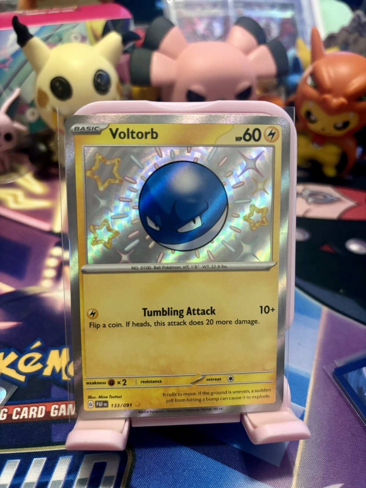 Pokémon TCG Voltorb Scarlet & Violet: Paldean Fates 133/091 Holo Shiny Rare