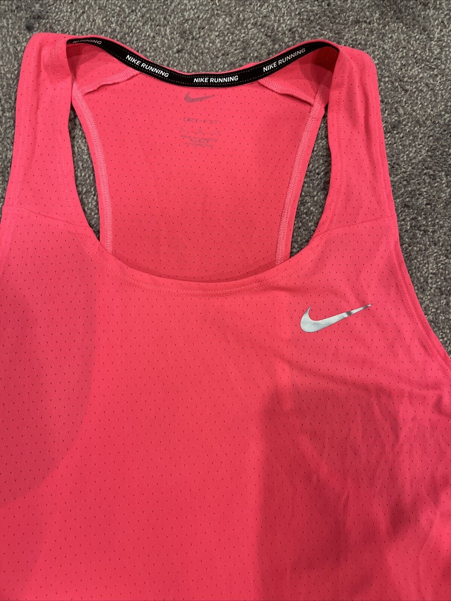 Nike Dri-FIT Fast Racing Singlet Tank Top Hyper Pink Mens Size