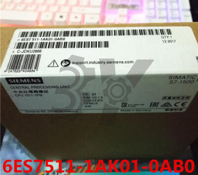 NEW Siemens Simatic S7 1500 CPU 1511-1 PN 6ES7511-1AK01-0AB0 6ES7 511-1AK01-0AB0