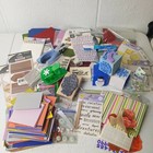 Junk Drawer Art Crafts Scraping Stickers Punchs Card Stock Rubber Stamps Lot