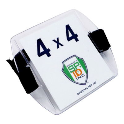2 Large Armband Badge Holders 4x4 -  Adjustable Vaccinated Medical Card Arm Band