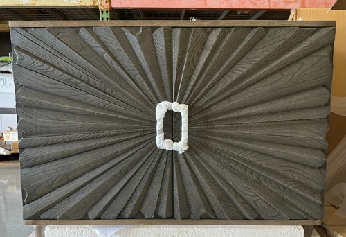 Uttermost Shield 2 Door 40" Cabinet - Gray Oak 25085 - Picture 1 of 13