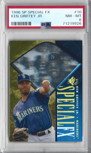 1996 SP Special FX #10/48 Ken Griffey JR PSA 8  HOF Seattle Mariners Gold Holo