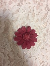 Handmade Burgundy Floral Hair Clip